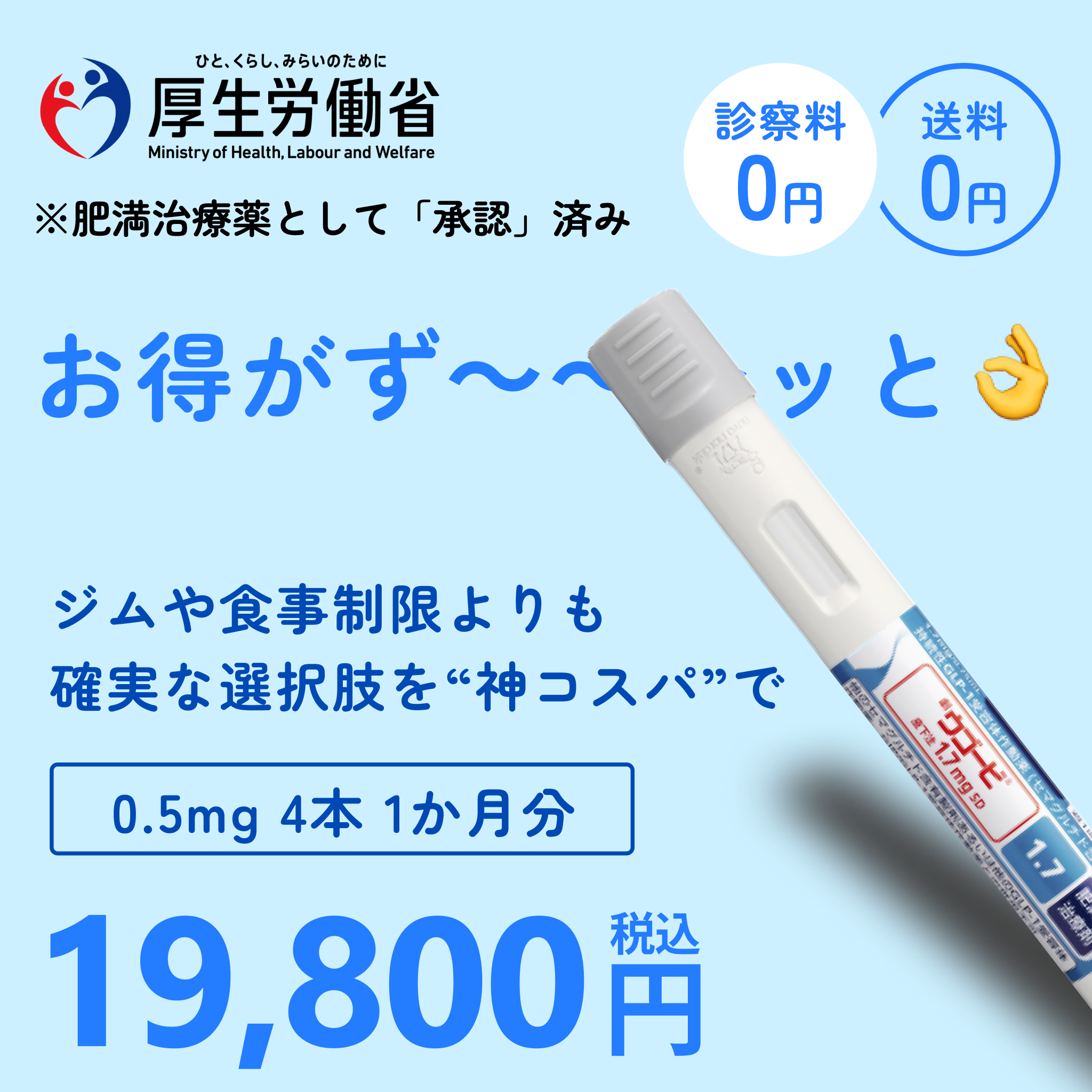 ウゴービ 週1回の注射でムリなくダイエット